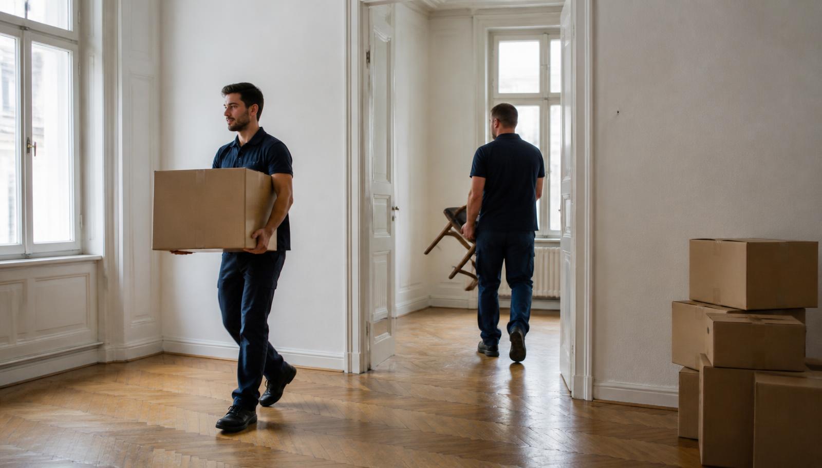 Wohnungsräumung Wien – Team der Putzerei Weiß räumt eine Altbauwohnung in Wien